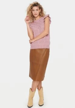 Saint Tropez Velasz - T-Shirt Print - Mulberry Melange -Mode Kledingwinkel 373d170482434dcf968e8097cea77225