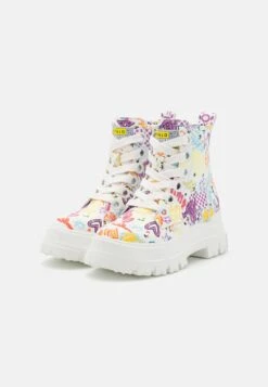 Buffalo Vegan Aspha Lace Up Hi - Enkellaarsjes Met Plateauzool - White Graffiti -Mode Kledingwinkel 3b6e8030f9e647a5b01cb98efcfad55b