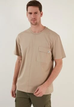 Regular Fit - T-Shirt Basic - Mink -Mode Kledingwinkel 3c2099ce0407407eaa27fe19086ead05