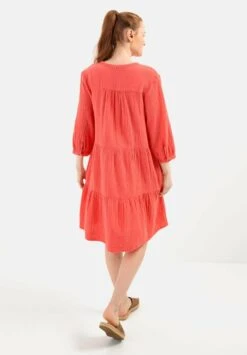 Camel Active Musselin Stufen Mit Knopfleiste - Jurk - Coral 14 Camel Active Musselin Stufen Mit Knopfleiste - Jurk - Coral -Mode Kledingwinkel 3c6d51445cef49aaa05f3fa67a830e2a