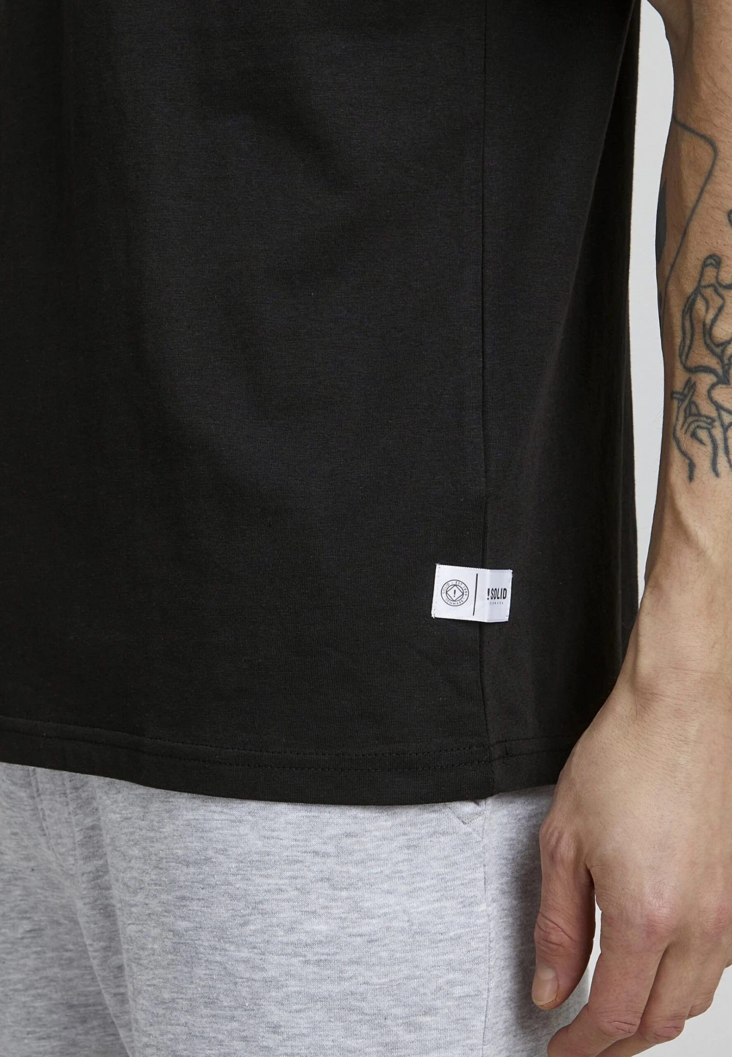 Solid T-Shirt Print - True Black 7 Solid T-Shirt Print - True Black - Afbeelding 5