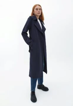 Langer Mit Gürtel - Trenchcoat - Maritime Blue -Mode Kledingwinkel 4093c245dd6844539bd0a168a917cdf7