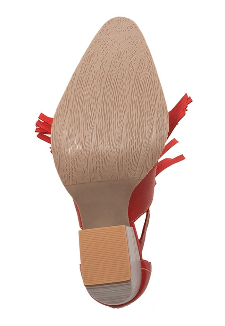 Klassieke Pumps - Czerwony 7 Klassieke Pumps - Czerwony - Afbeelding 5