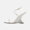 Halter Wedge - Sandalen Met Sleehak - White -Mode Kledingwinkel 43968087bf1b415bbb46809cd65bb5b2