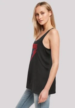 F4NT4STIC David Bowie Distressed Rebel - Top - Schwarz -Mode Kledingwinkel 43a6266f8d5647a48a65be461772b73a