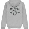 Mi Amor Back Unisex- Hoodie - Mottled Grey -Mode Kledingwinkel 448095865a5240b7a9091732abe9e400