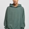 URBAN CLASSICS Garment Dye- Hoodie - Bottlegreen -Mode Kledingwinkel 451b35b348ea41c3851a6856545dc6ec