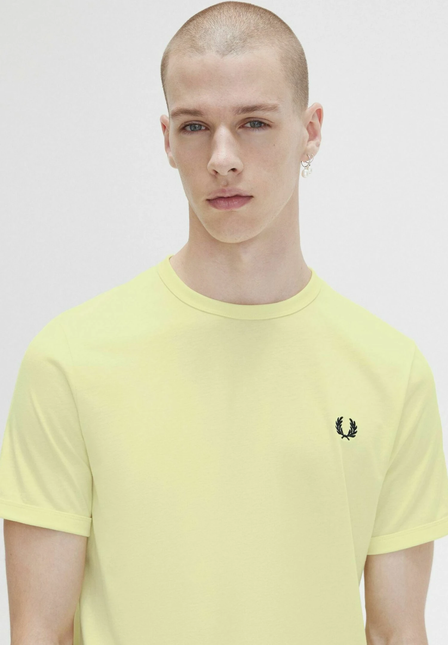 Fred Perry T-Shirt Basic - Light Yellow 4 Fred Perry T-Shirt Basic - Light Yellow - Afbeelding 2