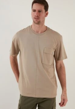 Regular Fit - T-Shirt Basic - Mink -Mode Kledingwinkel 4b0056631fb84a8392e30bbc3cf72516