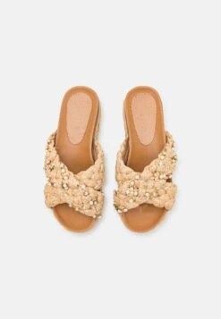 MTNG Perla - Muiltjes Met Hak - Natural/Blanco -Mode Kledingwinkel 4de80779327d4d15a3975bc8903cd1c2