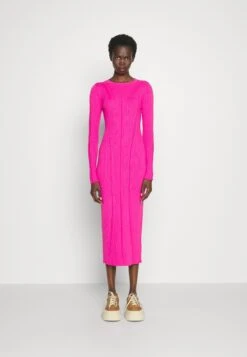 TWINSET Actitude Dress - Gebreide Jurk - Fuchsia Dahlia
