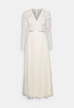 Needle & Thread Tempest Bodice V-Neck Ankle Gown - Galajurk - Champagne/Pink -Mode Kledingwinkel 4e481de66b364d06be1fff5babc0229a