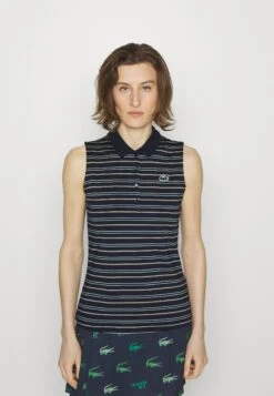 Lacoste Sport Golf Sleeveless - Poloshirt - Navy Blue/Pastille Mint Flour Lion