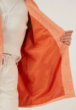 LELA Loose Fit - Halflange Jas - Orange 12 LELA Loose Fit - Halflange Jas - Orange -Mode Kledingwinkel 556d6d329e9045468edf7d8ba232c310