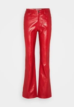 COLOURFUL REBEL Russy Croco 5 Pocket High Waist Pants - Broek - Red 12 COLOURFUL REBEL Russy Croco 5 Pocket High Waist Pants - Broek - Red -Mode Kledingwinkel 58e963c17d4044638c047a94e2a4a67f