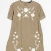 Zara Jurk - Beige White -Mode Kledingwinkel 58f6d5bfa4984388a47b013340a608b9