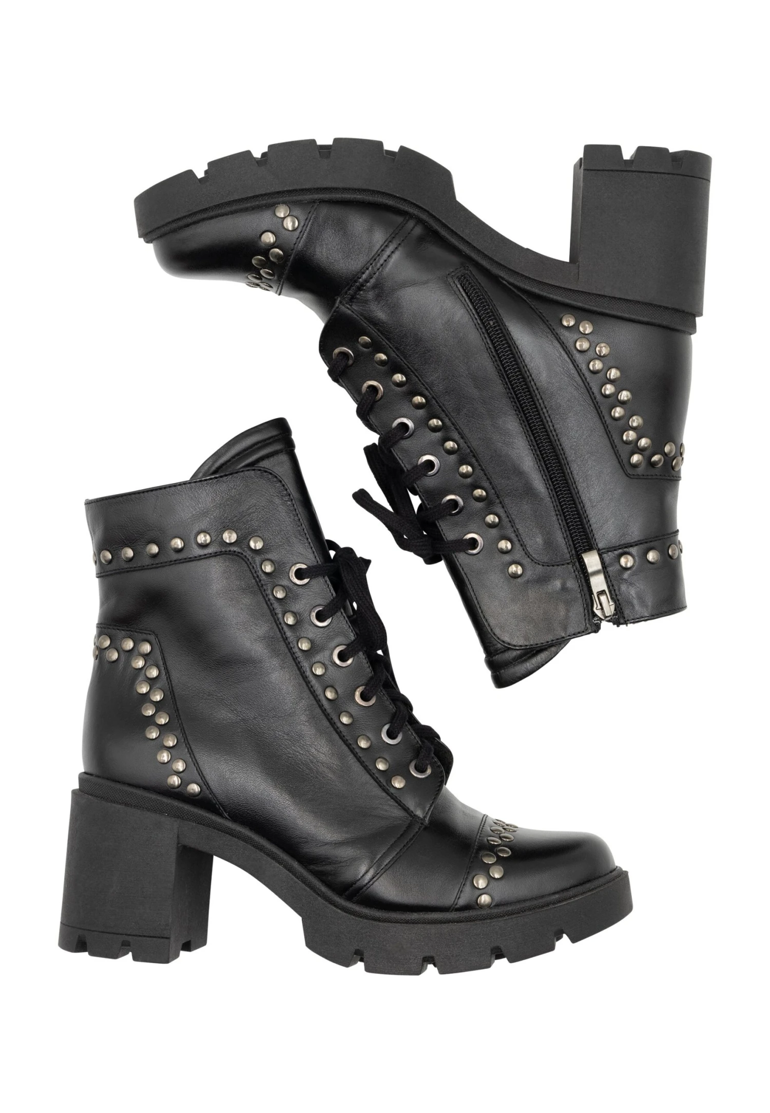 Dreimaster Mit Nieten - Veterboots - Schwarz 7 Dreimaster Mit Nieten - Veterboots - Schwarz - Afbeelding 5