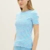 TOM TAILOR Denim Mit Streifen - T-Shirt Print - White Mid Blue Stripe -Mode Kledingwinkel 5b40b12cde7f454c86909094dc1d7f40