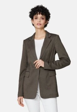 Mit Klassischem Fischgrat-Dessin - Blazer - Taupegrau Schwarz