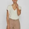 Vila Kurzärmeliges - T-Shirt Basic - Birch -Mode Kledingwinkel 5caf3cd1f9c24cbab8cf255a1022745c