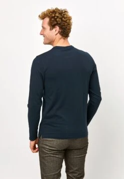 Profuomo Long Sleeve - Longsleeve - Navy -Mode Kledingwinkel 5cbe48a69e2e4fa8b1962d145ae4db07