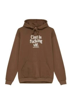 Kaotiko C'Est La Vie Brown - Hoodie - Braun -Mode Kledingwinkel 5d711b163d504f60a6442db857d1763b