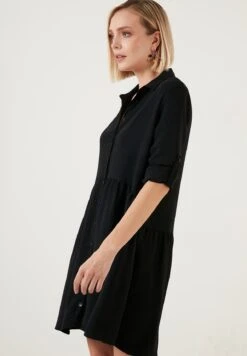 LELA Regular Fit - Blousejurk - Black -Mode Kledingwinkel 5dd256359edc4f5da26a4ec66856bf55