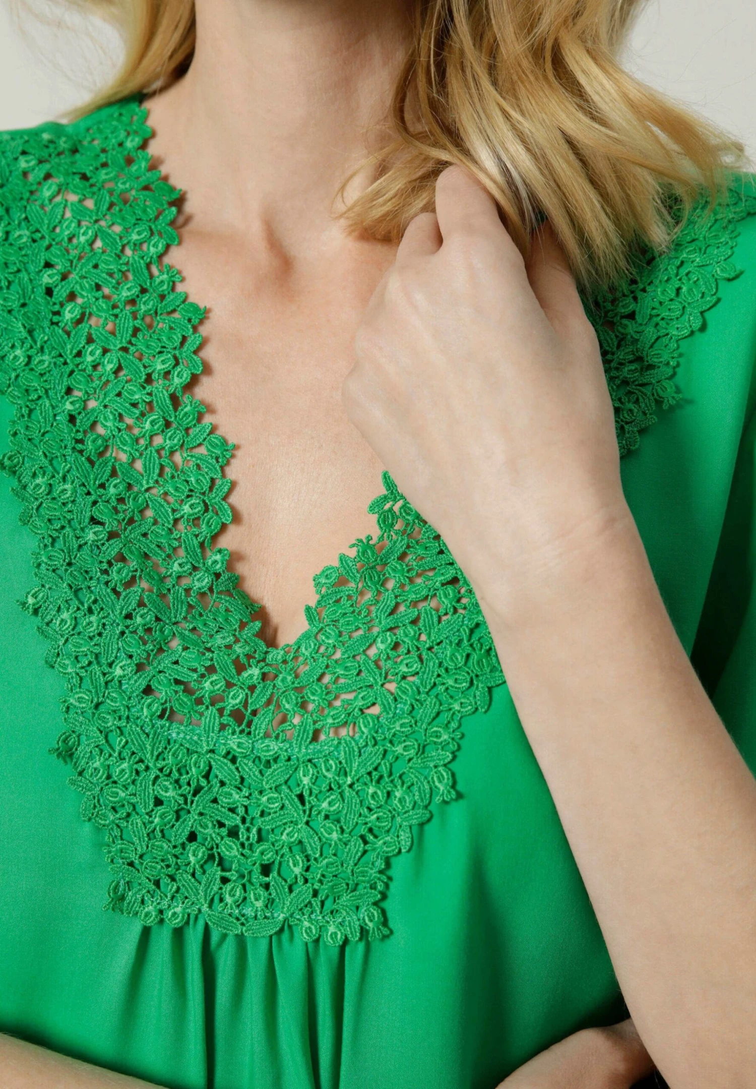 Schlupf - Blouse - Grün 7 Schlupf - Blouse - Grün - Afbeelding 5