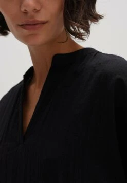 OPUS Kurzarm Flandra - Blouse - Black -Mode Kledingwinkel 61a7fe44a1324a7291eb185810eb4d46