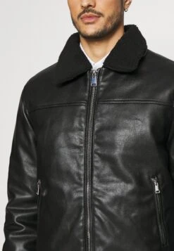 Lindbergh Jacket - Imitatieleren Jas - Black -Mode Kledingwinkel 63e160329d6b49a695ba225513395857