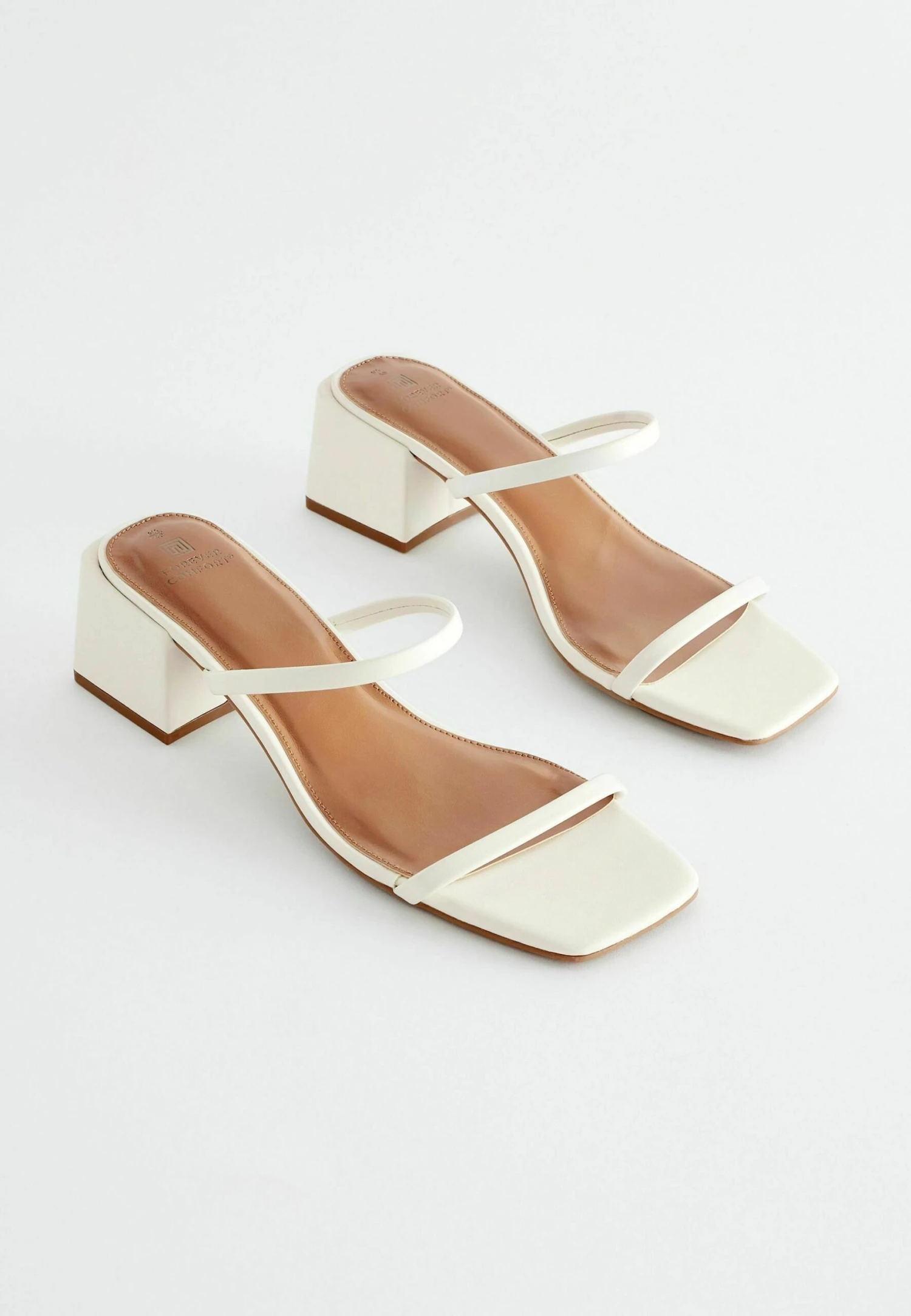 Next Forever Comfort Two Band Block Heel Regular Wide Fit - Muiltjes Met Hak - Bone White 4 Next Forever Comfort Two Band Block Heel Regular Wide Fit - Muiltjes Met Hak - Bone White - Afbeelding 2