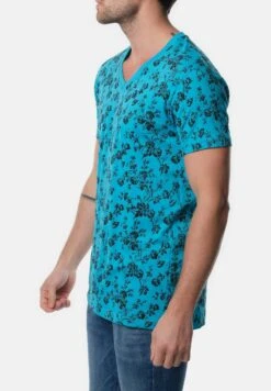 T-Shirt Print - Bleu Turquoise 11 T-Shirt Print - Bleu Turquoise -Mode Kledingwinkel 65578bfee0a2485b9f661cdb2cff6870