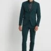 Lindbergh Plain Mens Suit - Kostuum - Dark Green -Mode Kledingwinkel 662c7ff97b824ccfbeb2aa563639996c