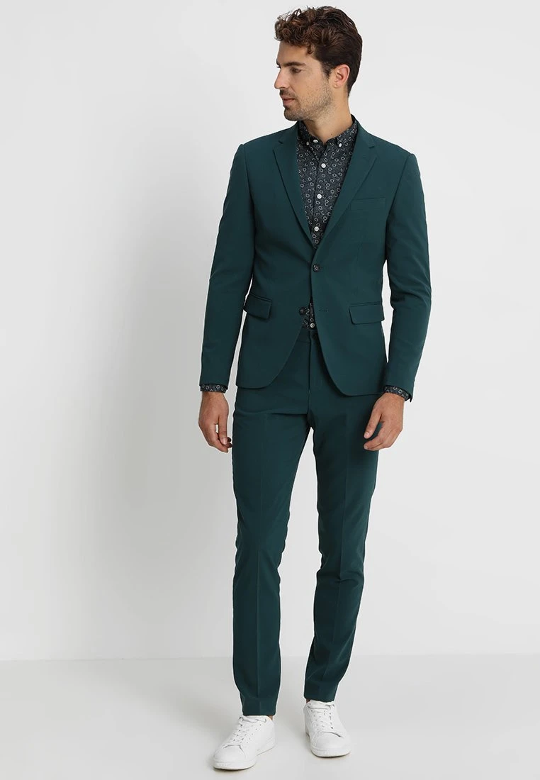 Lindbergh Plain Mens Suit - Kostuum - Dark Green 3 Lindbergh Plain Mens Suit - Kostuum - Dark Green