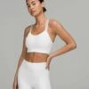 Lululemon Like A Cloud Longline B C - Sport-Bh Met Light Support - White