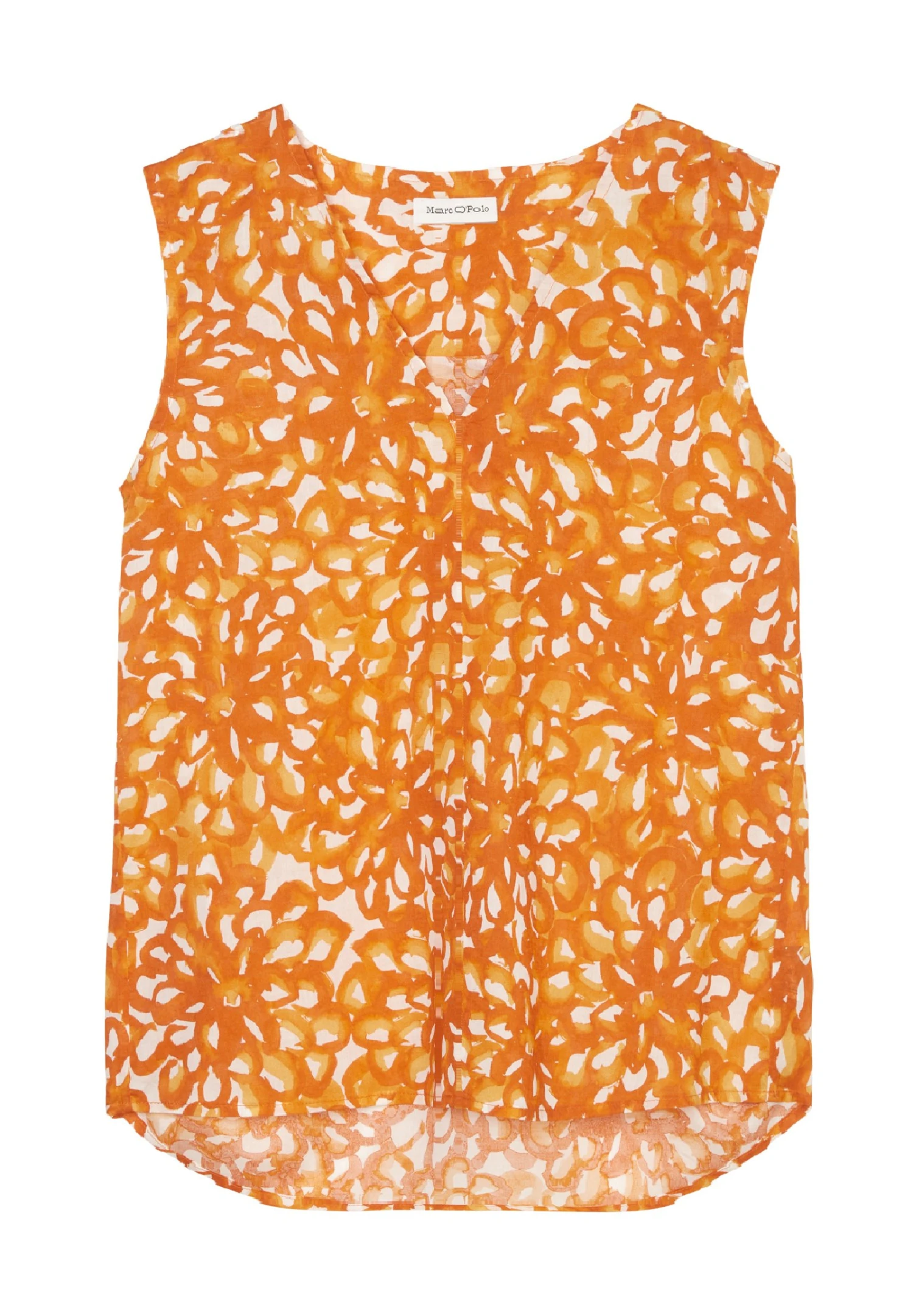Marc O'Polo Ärmellose V Neck Aus Crispy - Top - Orange 8 Marc O'Polo Ärmellose V Neck Aus Crispy - Top - Orange - Afbeelding 6