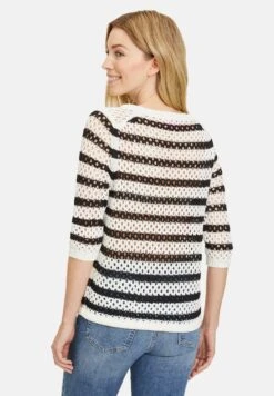Betty Barclay Loch-Mit Ringel - Trui - Weiß Schwarz -Mode Kledingwinkel 67ca72f9a16f4aab81a02aea44e20eb5
