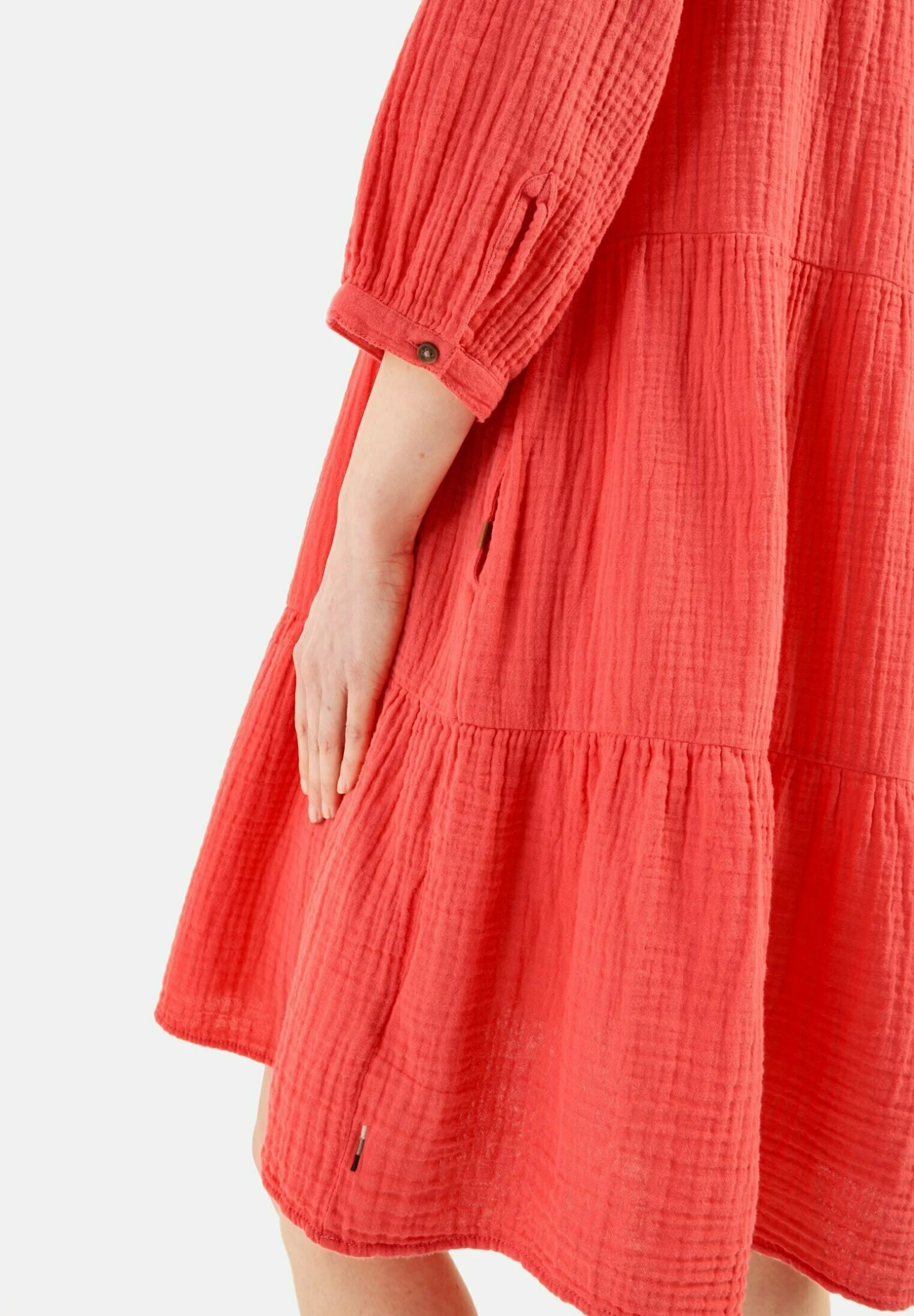 Camel Active Musselin Stufen Mit Knopfleiste - Jurk - Coral 7 Camel Active Musselin Stufen Mit Knopfleiste - Jurk - Coral - Afbeelding 5