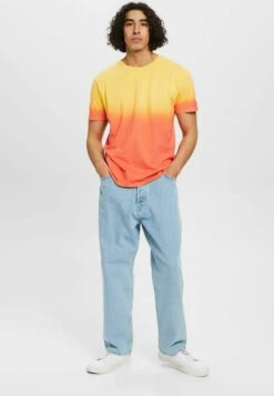 Edc By Esprit Zweifarbig Blass Gefärbtes - T-Shirt Print - Light Yellow -Mode Kledingwinkel 6a0e0dcf5bb74cffbbc0919bc0dc7245