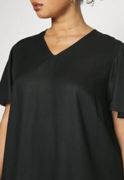 ONLY CARMAKOMA Carchantal V Neck Knee Dress - Jurk - Black -Mode Kledingwinkel 6a7139ea2d4b4fd8b77c4e73274acdae