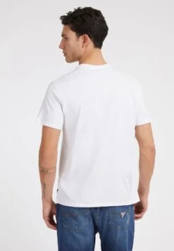 Guess Mit Reflektierendem Logodreieck - T-Shirt Print - Weiß -Mode Kledingwinkel 6ea38cf79a5649cfb9feeb8736b220da