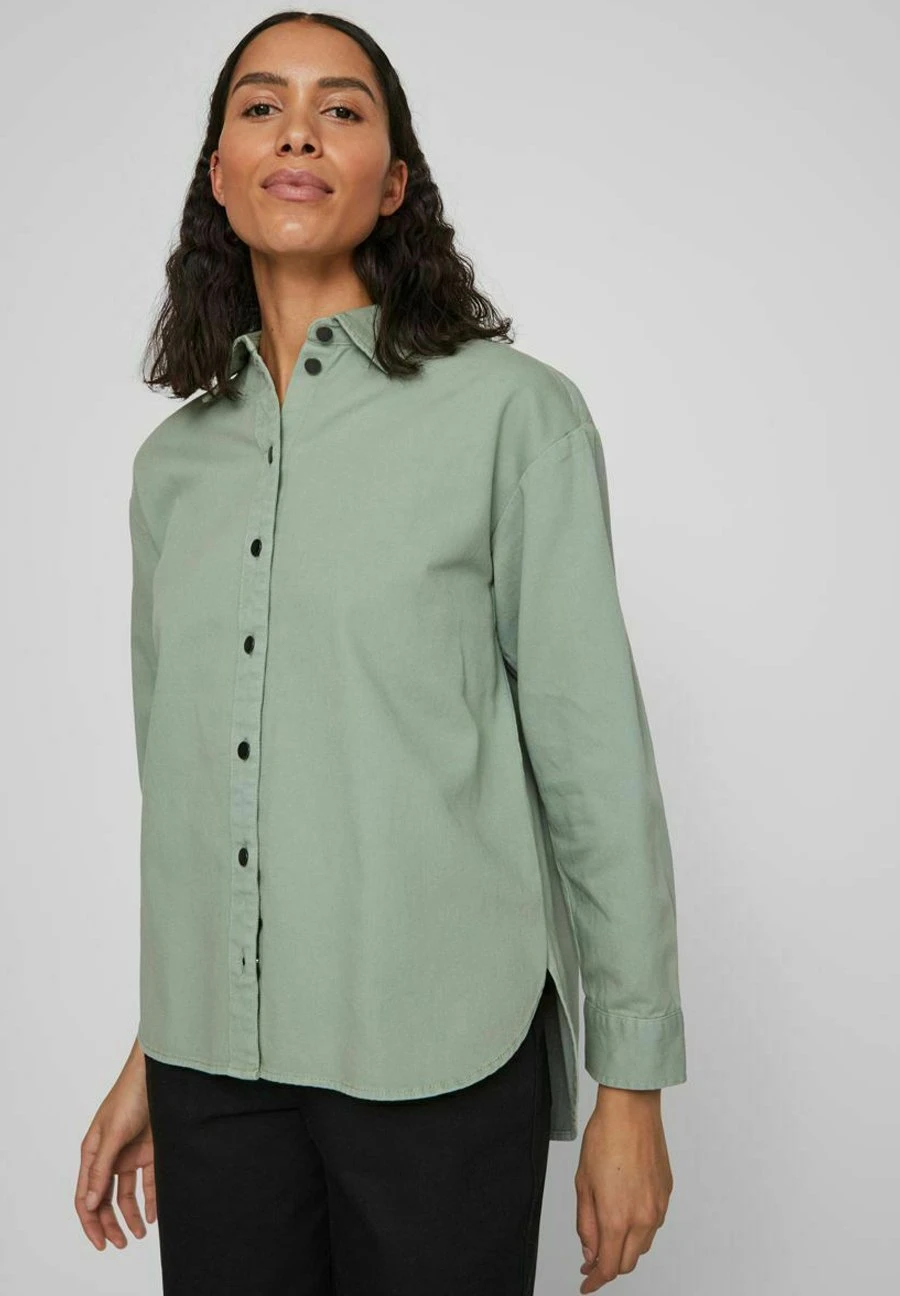 Vila Shacket Loose Fit - Spijkerjas - Green Milieu 6 Vila Shacket Loose Fit - Spijkerjas - Green Milieu - Afbeelding 4