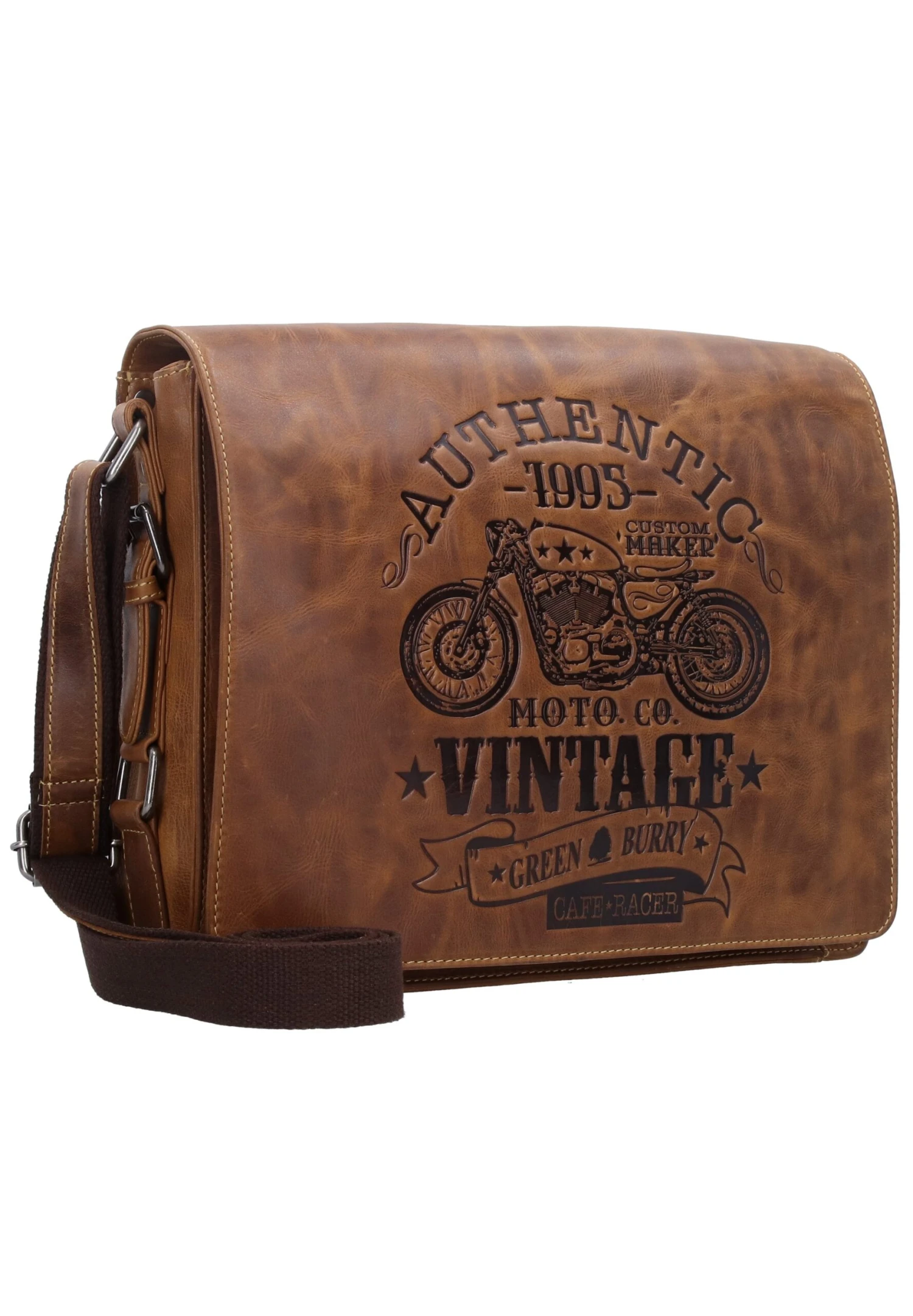 Vintage Cafe-Racer Messenger - Schoudertas - Braun 7 Vintage Cafe-Racer Messenger - Schoudertas - Braun - Afbeelding 5