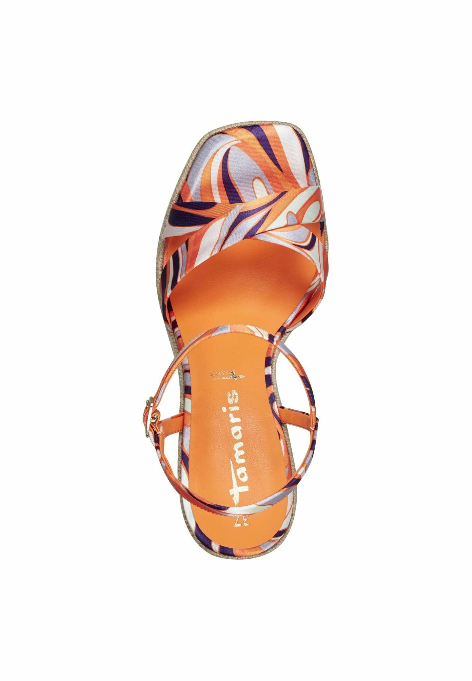 Tamaris Sandalen Met Hoge Hak - Orange Comb 6 Tamaris Sandalen Met Hoge Hak - Orange Comb - Afbeelding 4