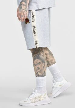 SikSilk Gothic Side Taping - Shorts - Grey -Mode Kledingwinkel 74ac0ad0b7a74b418533b0eba409676d