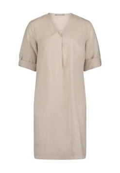 Mit Knöpfen - Jurk - Grau