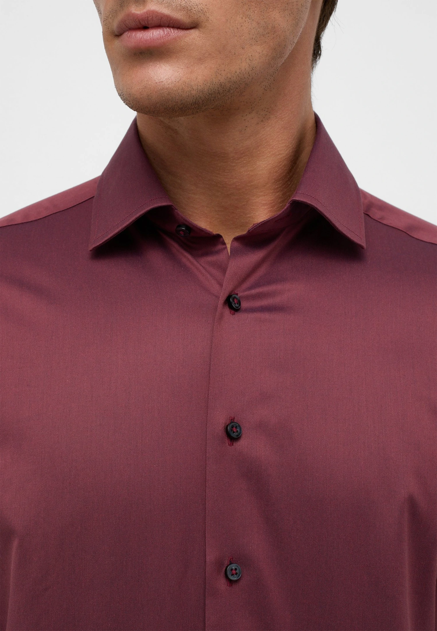 Eterna Modern Fit- Zakelijk Overhemd - Purpur 5 Eterna Modern Fit- Zakelijk Overhemd - Purpur - Afbeelding 3