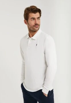 POLO CLUB Long Sleeve Regular Fit- Poloshirt - White