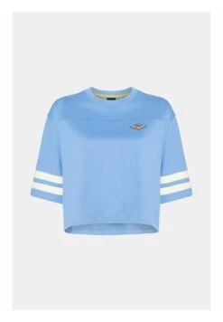 ESPRIT Cropped College Mit Logo - T-Shirt Print - Light Blue Lavender -Mode Kledingwinkel 78d714696c1d47bbb8f629ed3b2bd632