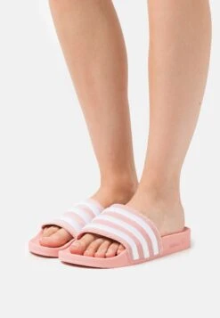 Adidas Originals Adilette - Muiltjes - Mauve/Footwear White